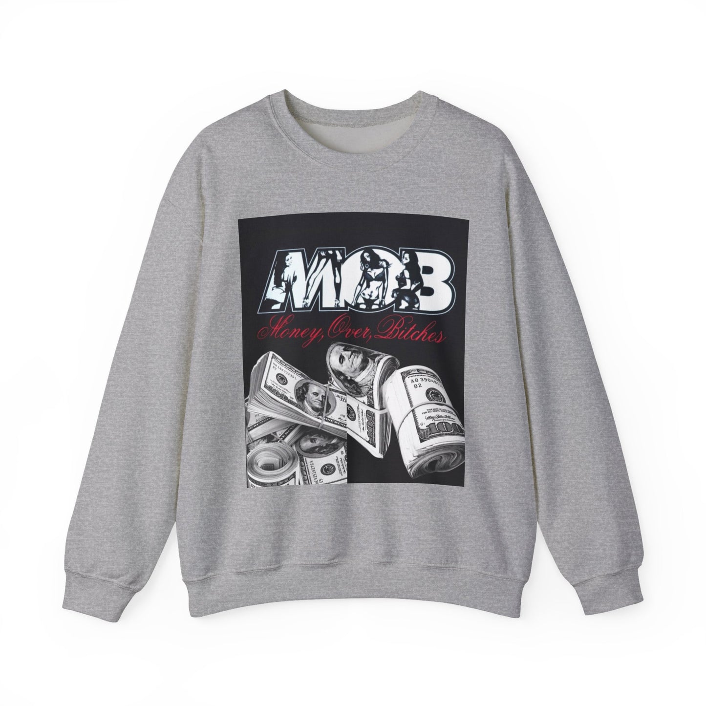 Minimal Cat Row Crewneck Sweatshirt - Subtle Watercolor Cat Art