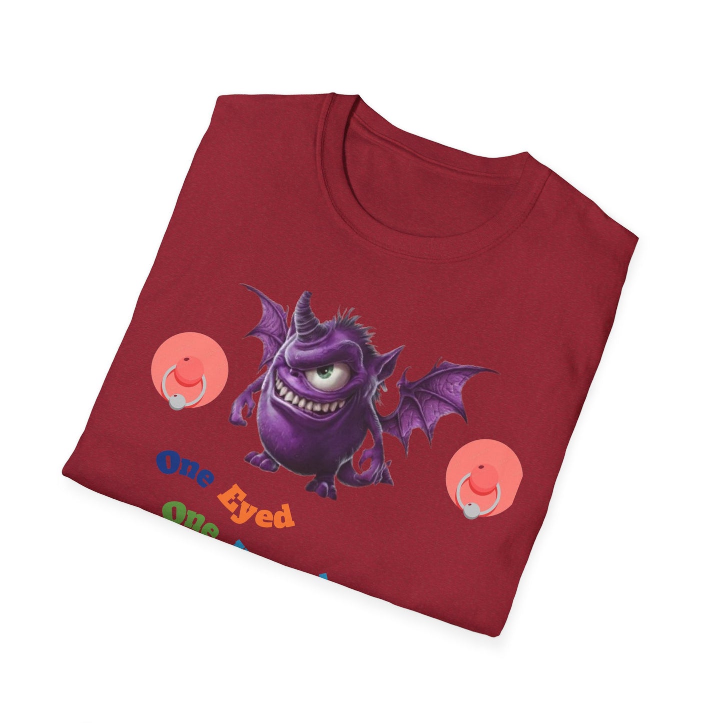 Cute Purple Monster T-Shirt — Playful Bat Creature Graphic Tee