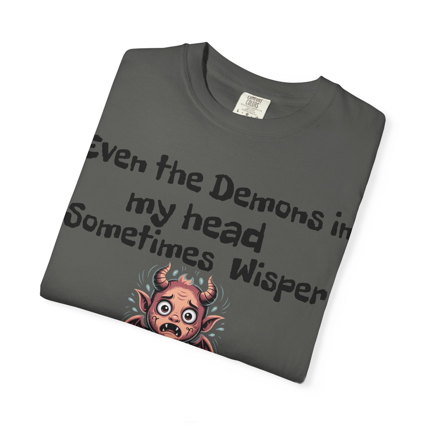 Whimsical Demon Graphic T-shirt -"Even the Demons in My Head" Design