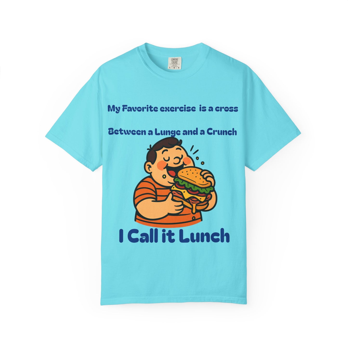 Funny Fitness T-shirt, Humorous Gym Tee, Quirky Lunch Lover Shirt, Perfect Gift for Foodies, Casual Wear for Gym Enthusiasts