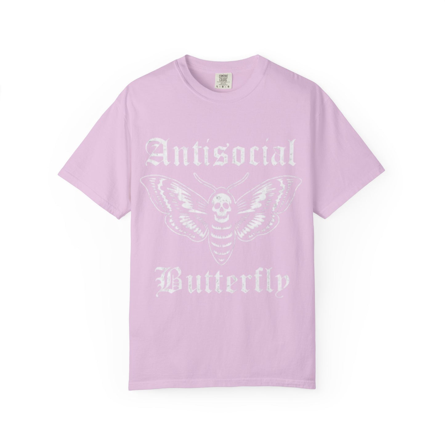 Antisocial Butterfly T-Shirt — Gothic Moth Skull Graphic Tee