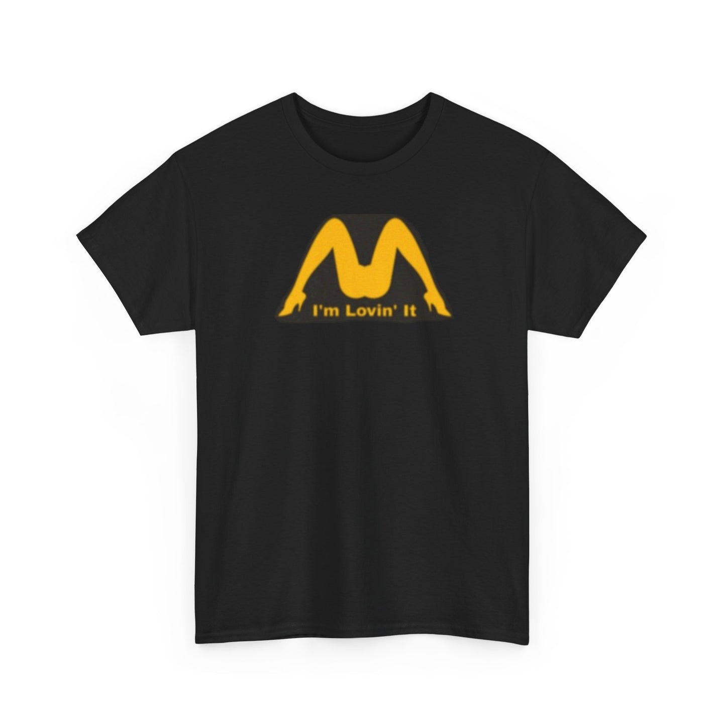 I'm Lovin' It Unisex Heavy Cotton Tee, Casual T-Shirt, Gift for Foodies, Daily Wear, Fun Graphic Shirt, Comfortable Style