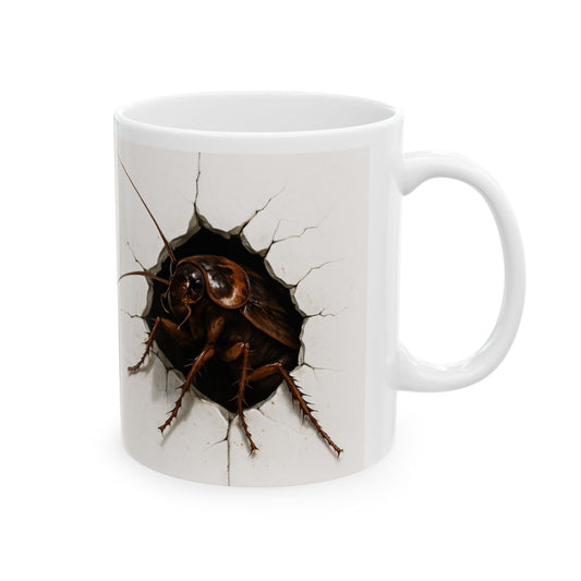 Cockroach Ceramic Mug | Funny Gift for Insect Lovers | Kitchen Decor | 11oz & 15oz Sizes | Unique Homeware | Gift for Him/Her