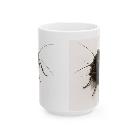 Cockroach Ceramic Mug | Funny Gift for Insect Lovers | Kitchen Decor | 11oz & 15oz Sizes | Unique Homeware | Gift for Him/Her