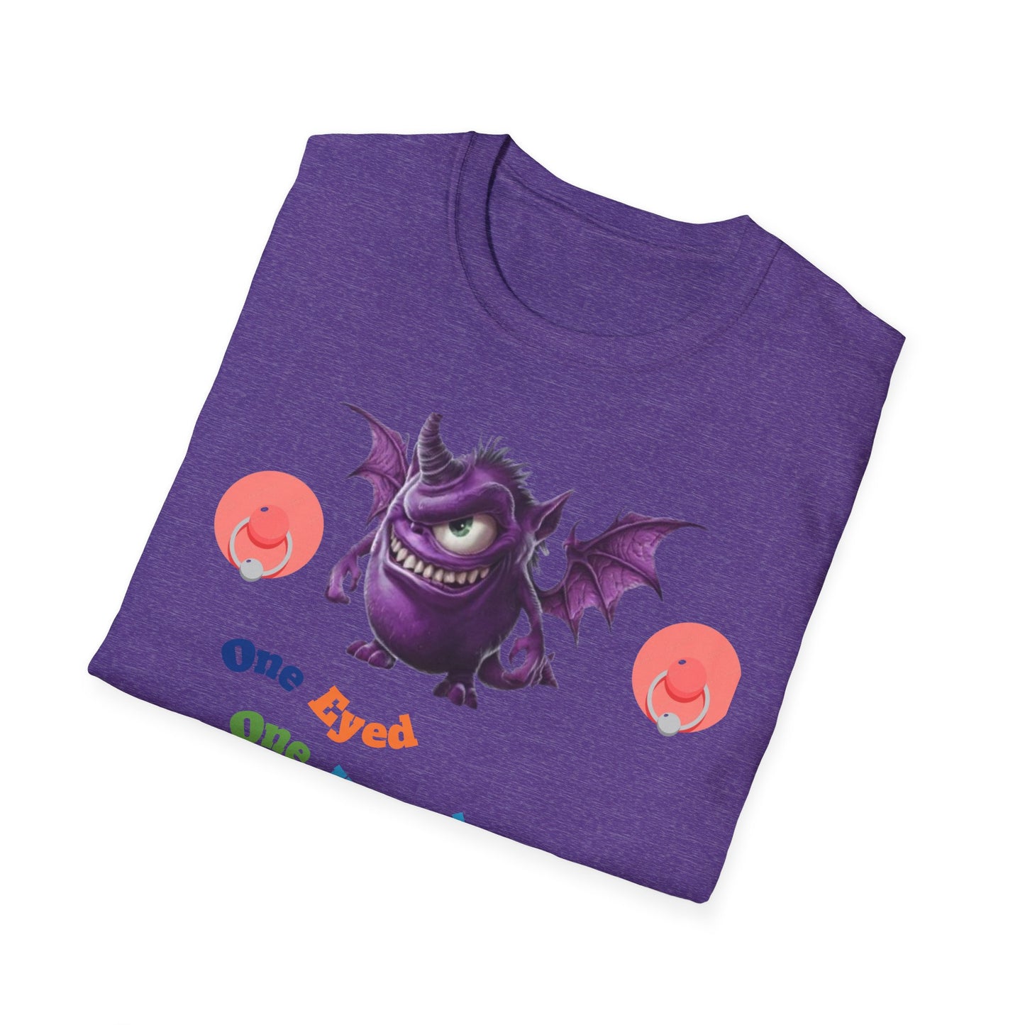 Cute Purple Monster T-Shirt — Playful Bat Creature Graphic Tee