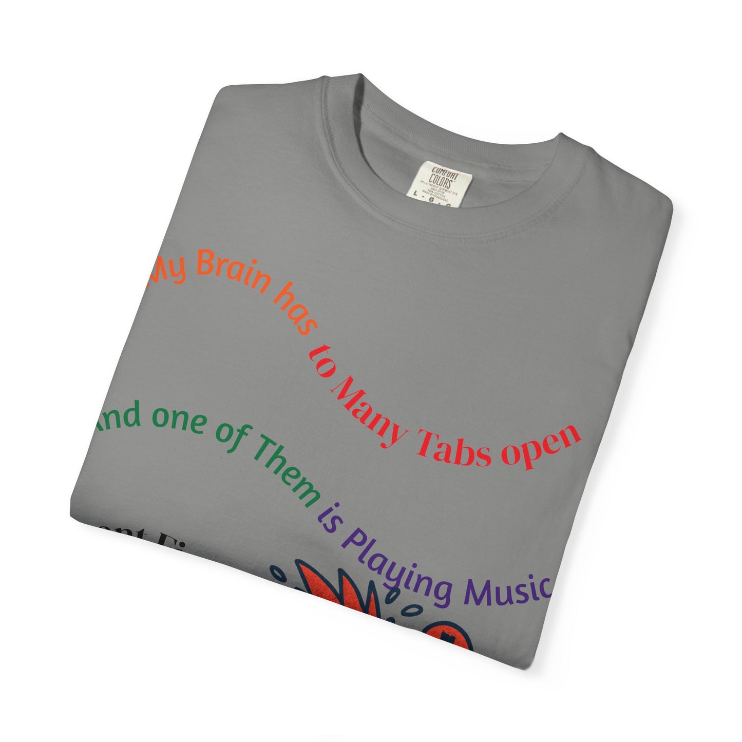 Unisex Music-Themed T-Shirt, Funny Tab Open Shirt, Casual Gift for Musicians, Brain Tabs Tee, Ideal for Birthdays and Music Events
