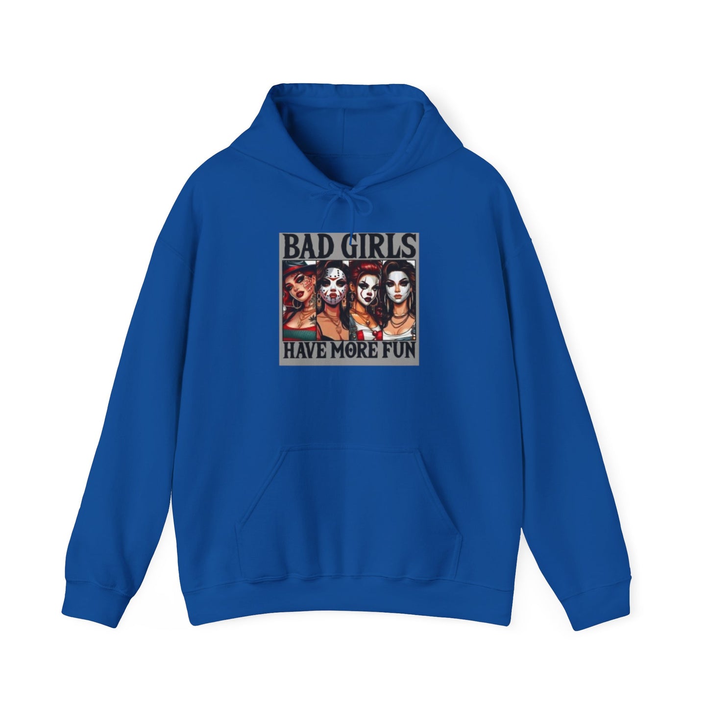 Hoodie — "Bad Girls Have More Fun" Retro Horror Femme Graphic Hoodie