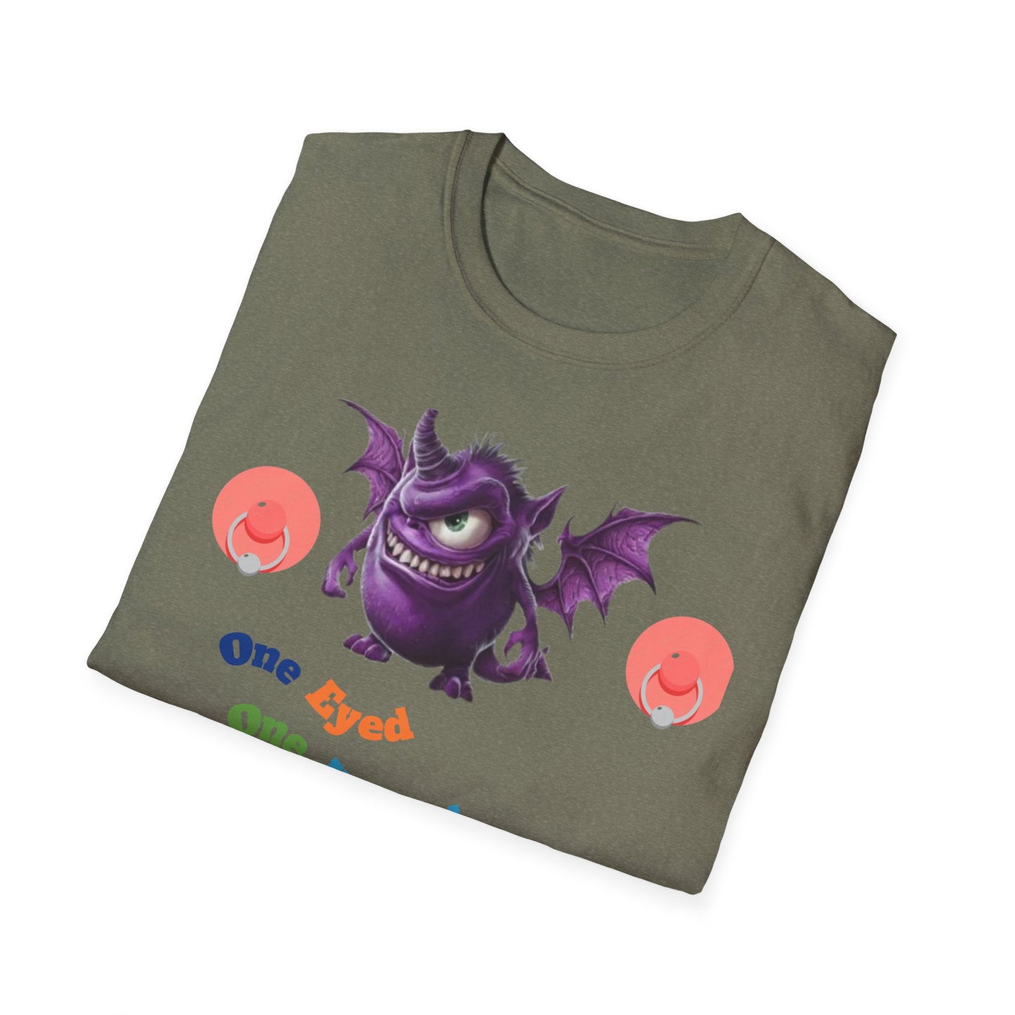 Cute Purple Monster T-Shirt — Playful Bat Creature Graphic Tee