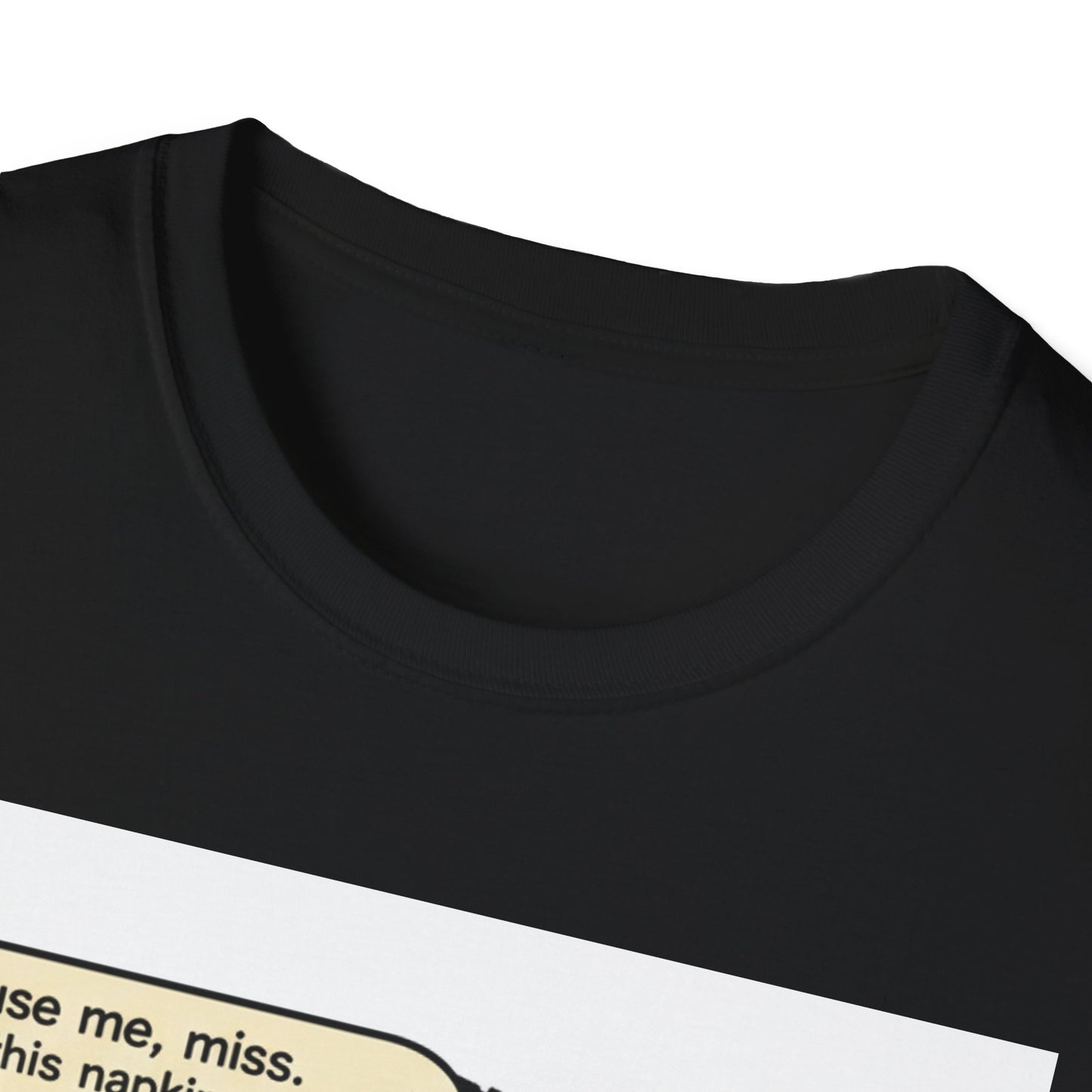 Vintage Comic Tee — “Excuse me, miss… Does this napkin smell like chloroform to you?”