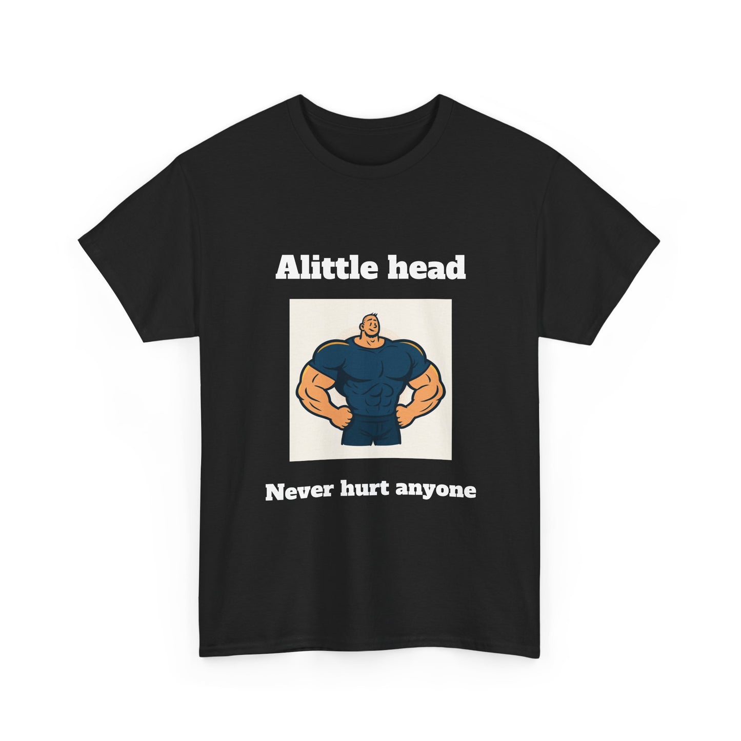 Funny Unisex Heavy Cotton Tee - 'A Little Head Never Hurt Anyone' - Casual Wear, Gift for Friends, Humor Shirt, Party Tee, Everyday Style