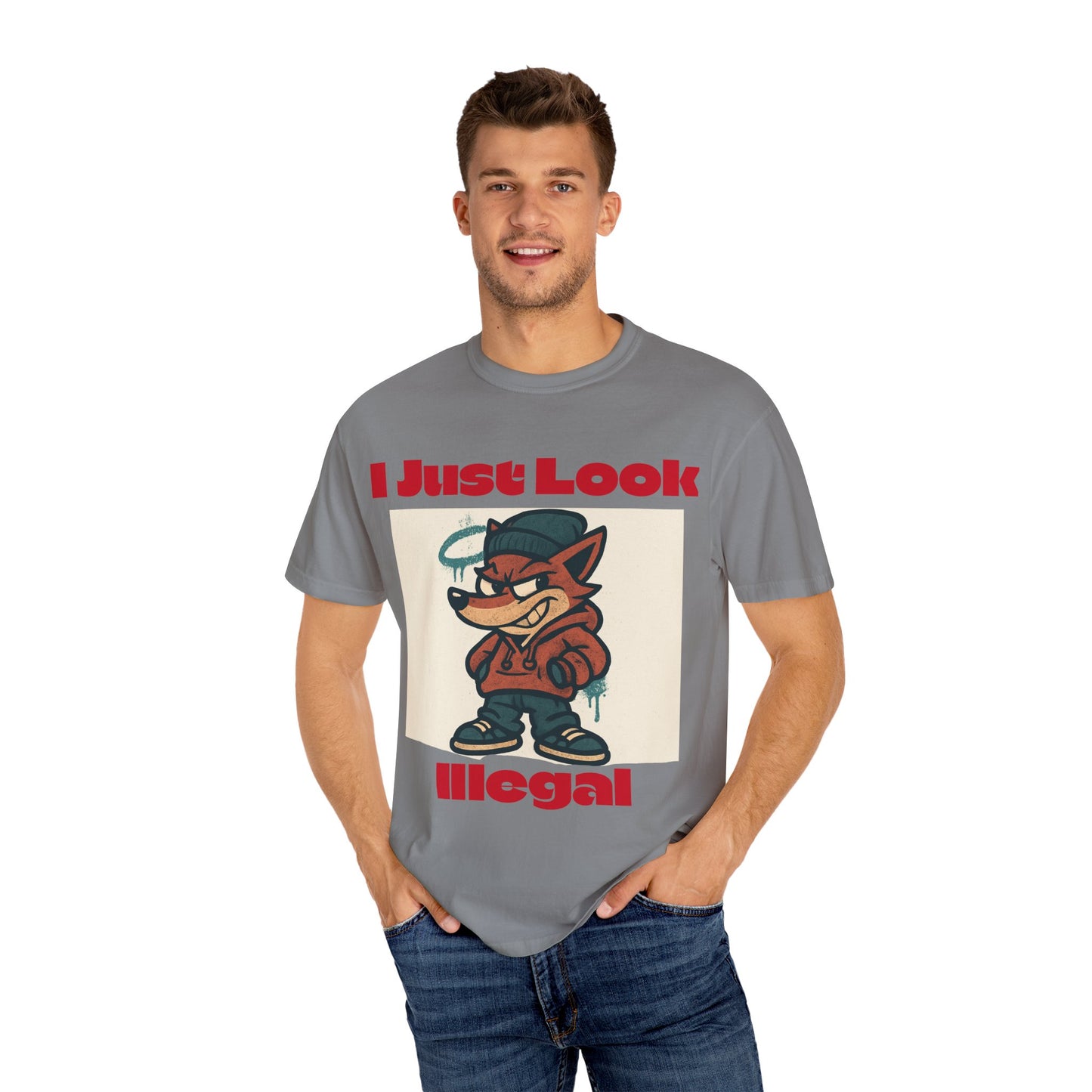 I Just Look Illegal Unisex T-Shirt, Funny Graphic Tee, Streetwear Style, Casual Wear, Gift for Him/Her, Trendy Apparel