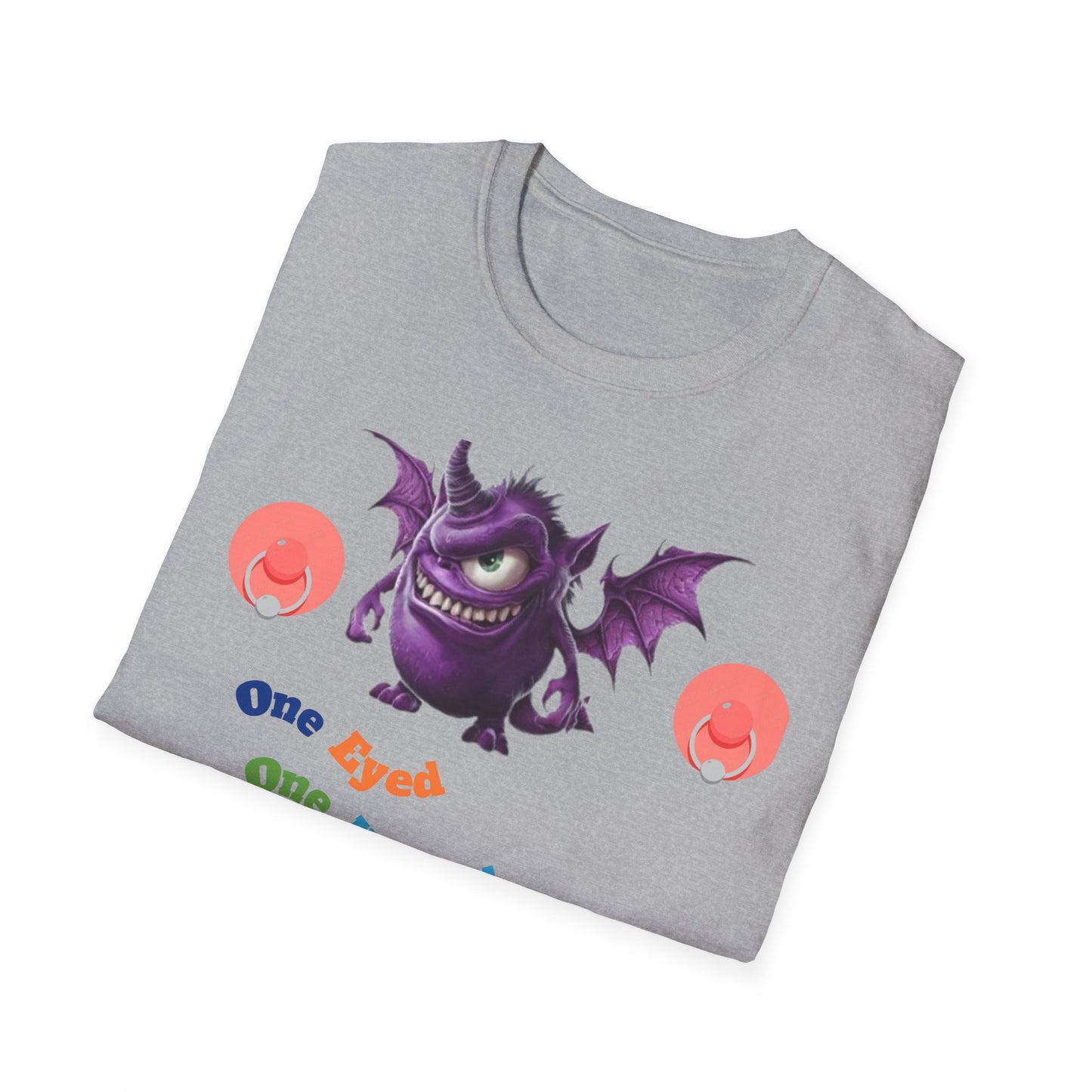 Cute Purple Monster T-Shirt — Playful Bat Creature Graphic Tee