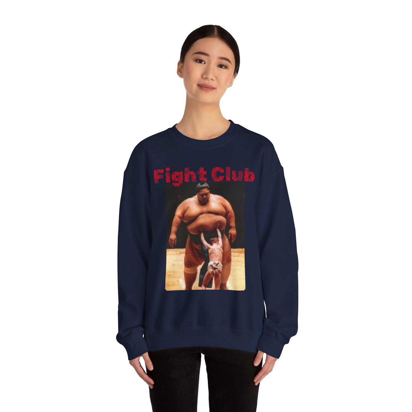 Fight Club Sweatshirt — Vintage Sumo Wrestling Graphic Crewneck