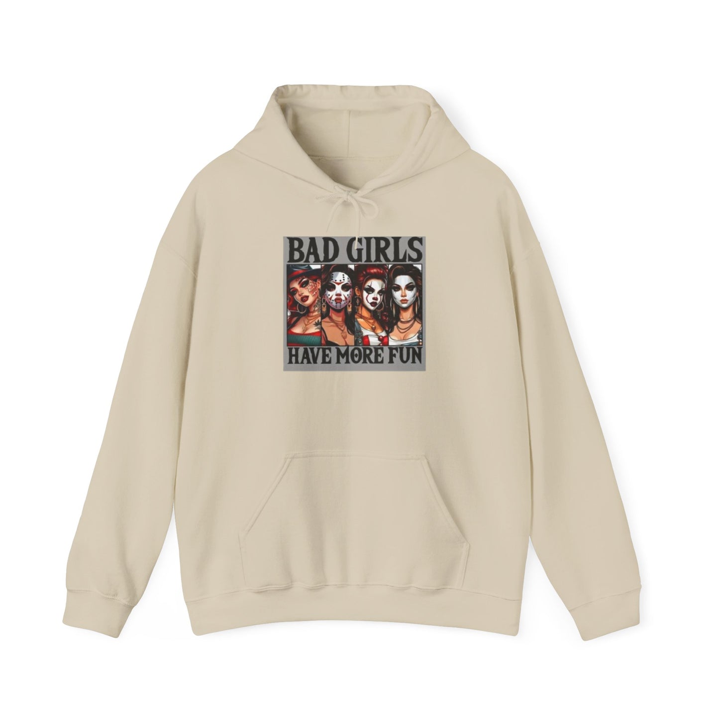 Hoodie — "Bad Girls Have More Fun" Retro Horror Femme Graphic Hoodie