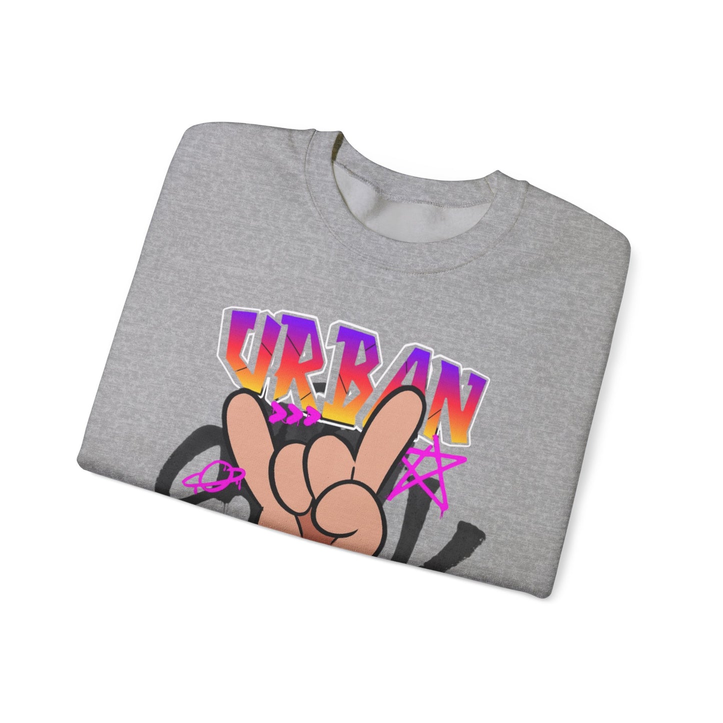 Urban Chaos Crewneck Sweatshirt, Statement Sweatshirt, Casual Wear, Gift for Trendsetters, Hipster Fashion, Unisex Apparel