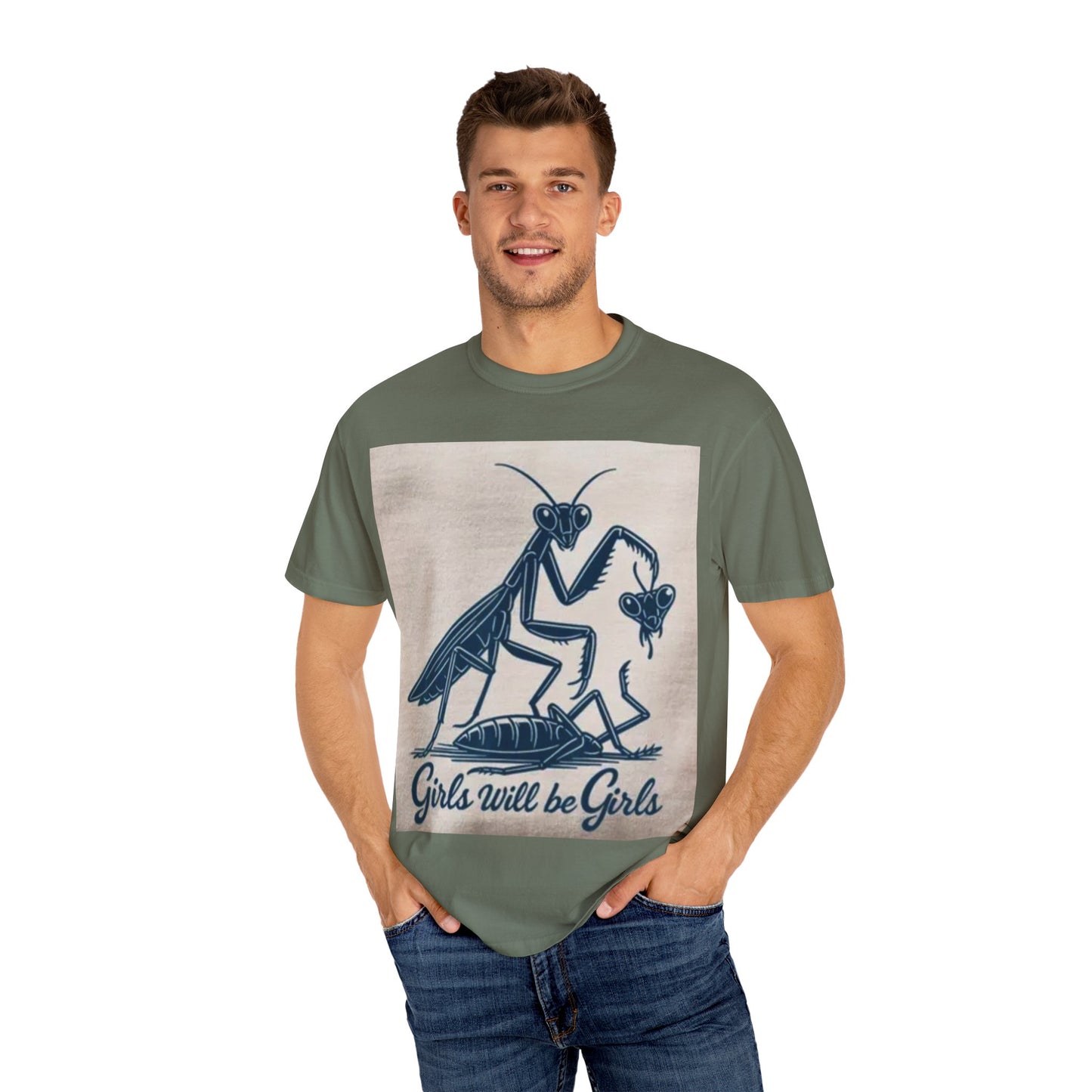 Girls Will Be Girls Unisex Garment-Dyed T-shirt, Funny Tee, Gift for Girls, Cute Graphic Shirt, Nature T-shirt, Unique Design Shirt