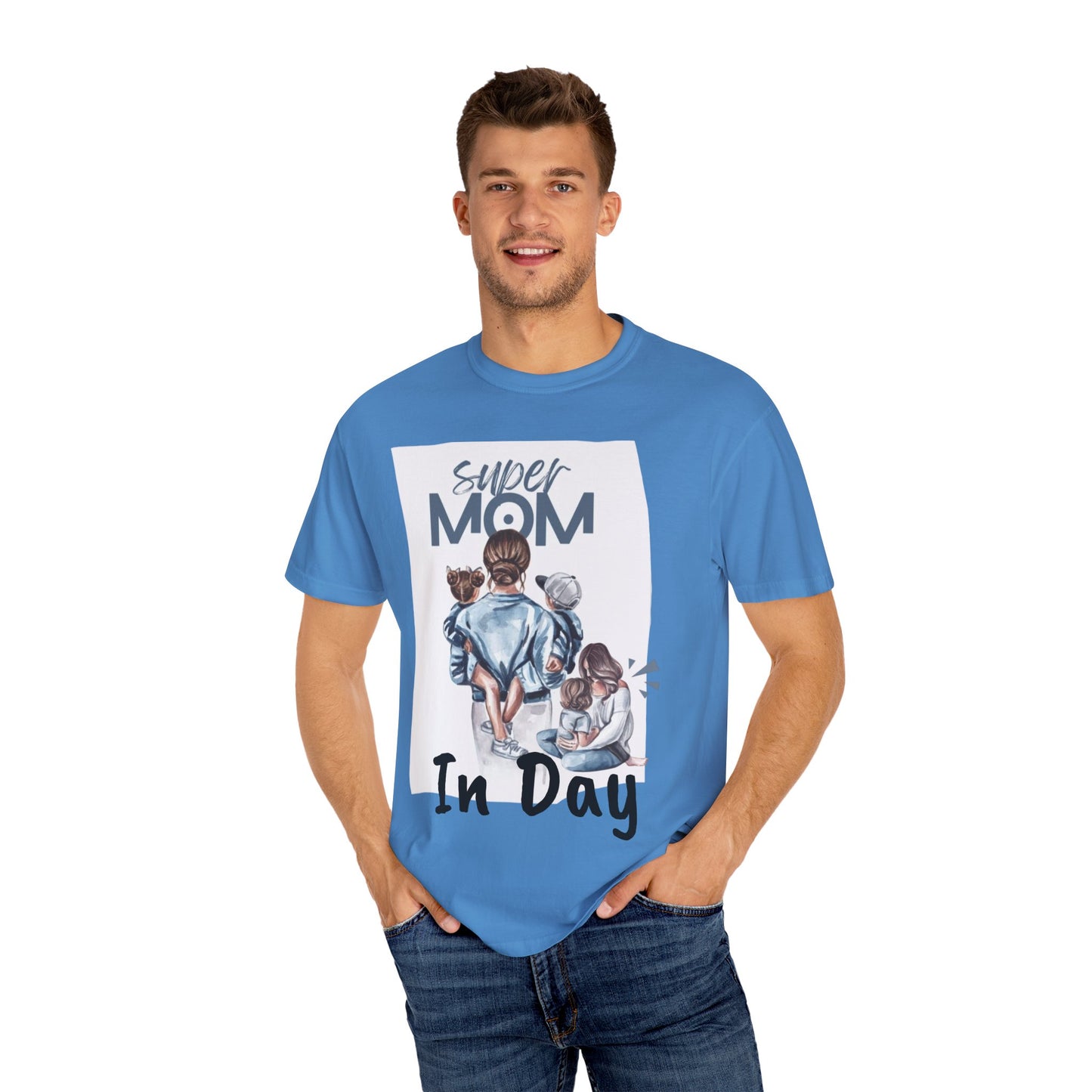Super Mom T-Shirt, Unisex Garment-Dyed Tee, Perfect Gift for Mother's Day, Casual Wear, Family Outings, Mom Life Essentials