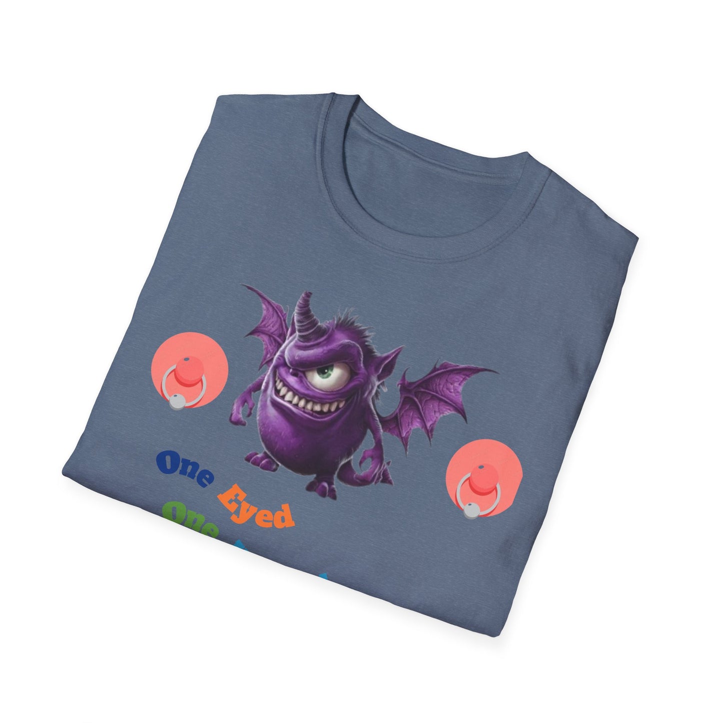 Cute Purple Monster T-Shirt — Playful Bat Creature Graphic Tee